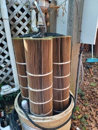 Pool equipment plumbing and piping secured during equipment maintenance